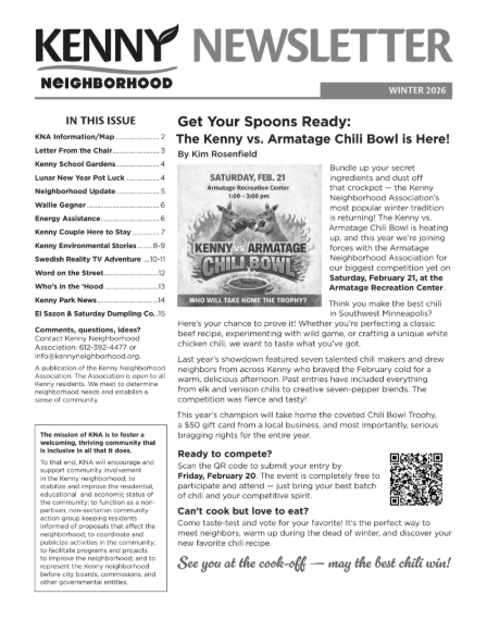 cover image Kenny Neighborhood Newsletter Winter 2026